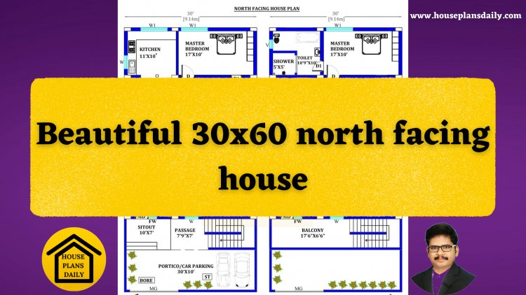 30x60 North Facing House Design