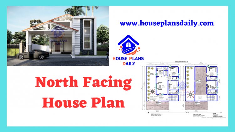 North Facing House Plan | Vastu Home Design with Elevation