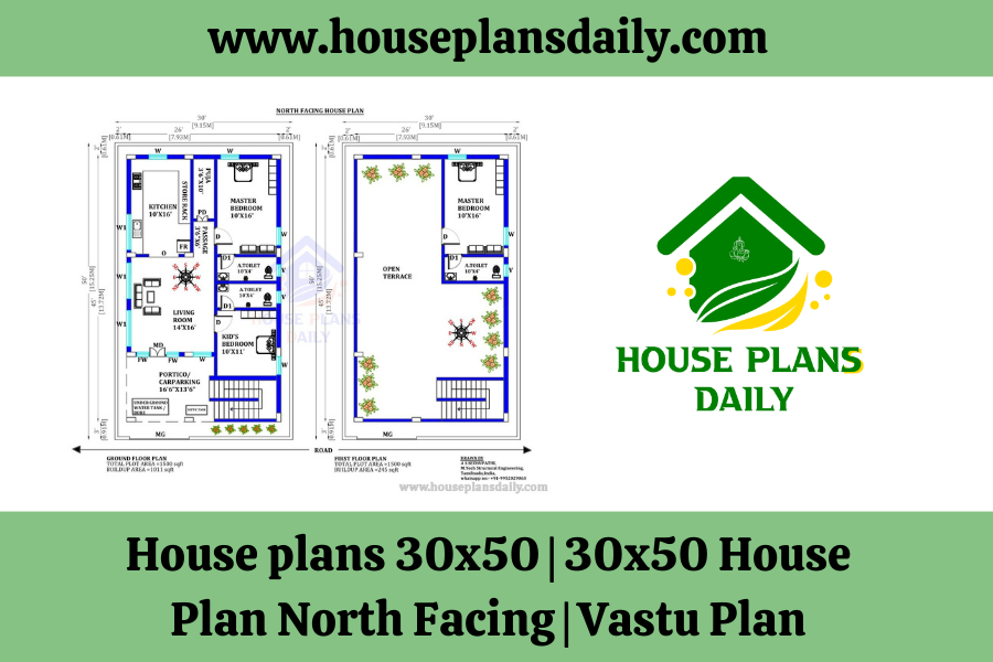 House plans 30x50 | 30x50 House Plan North Facing | Vastu Plan