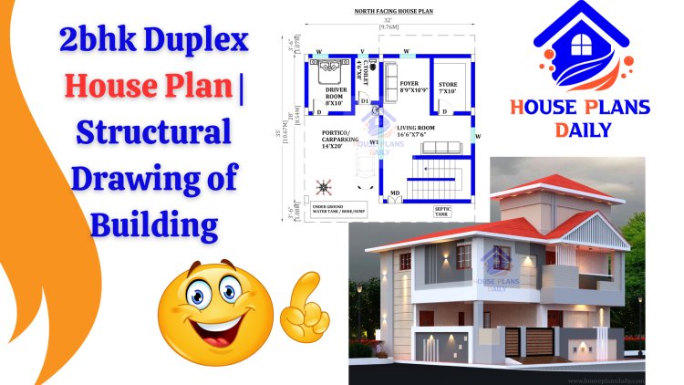 2bhk Duplex House Plan |Structural Drawing of Building