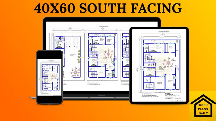 40x60 South Facing Home Plan Design As Per Vastu Shastra