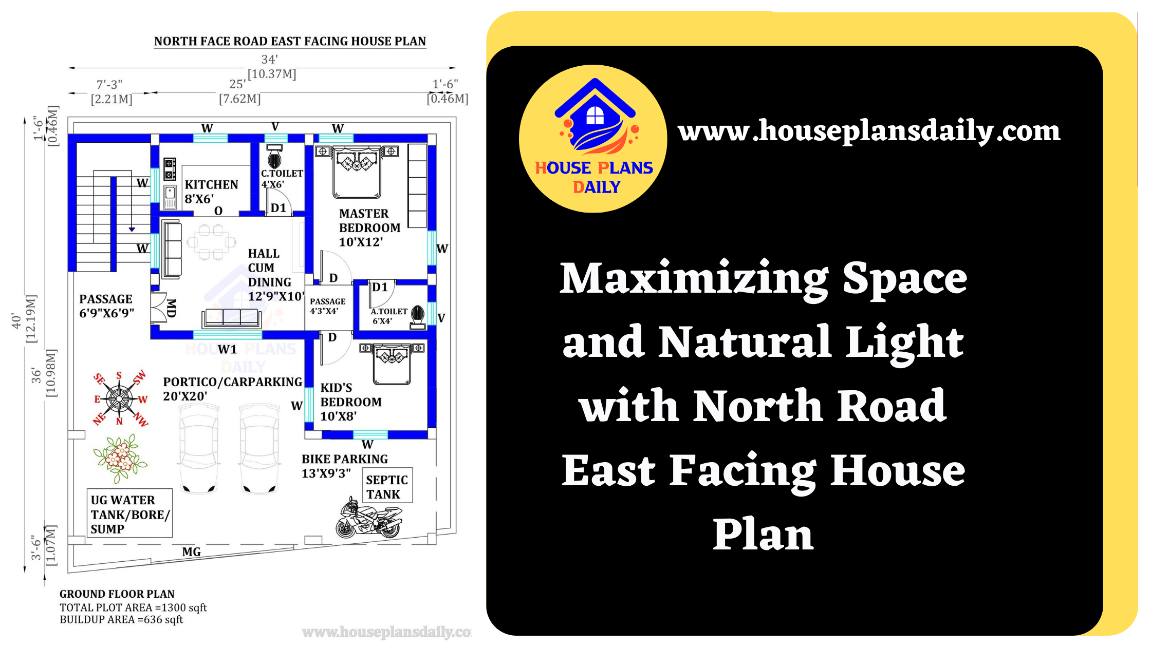 Maximizing Space and Natural Light with North Road East Facing House Plan