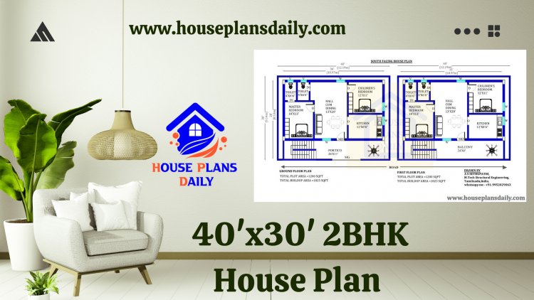 Best 40x30 house plans | 40x30 Free south House Plans | 40x30 floor plan