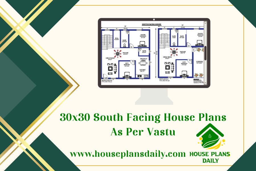 30x30 South Facing House Plans As Per Vastu