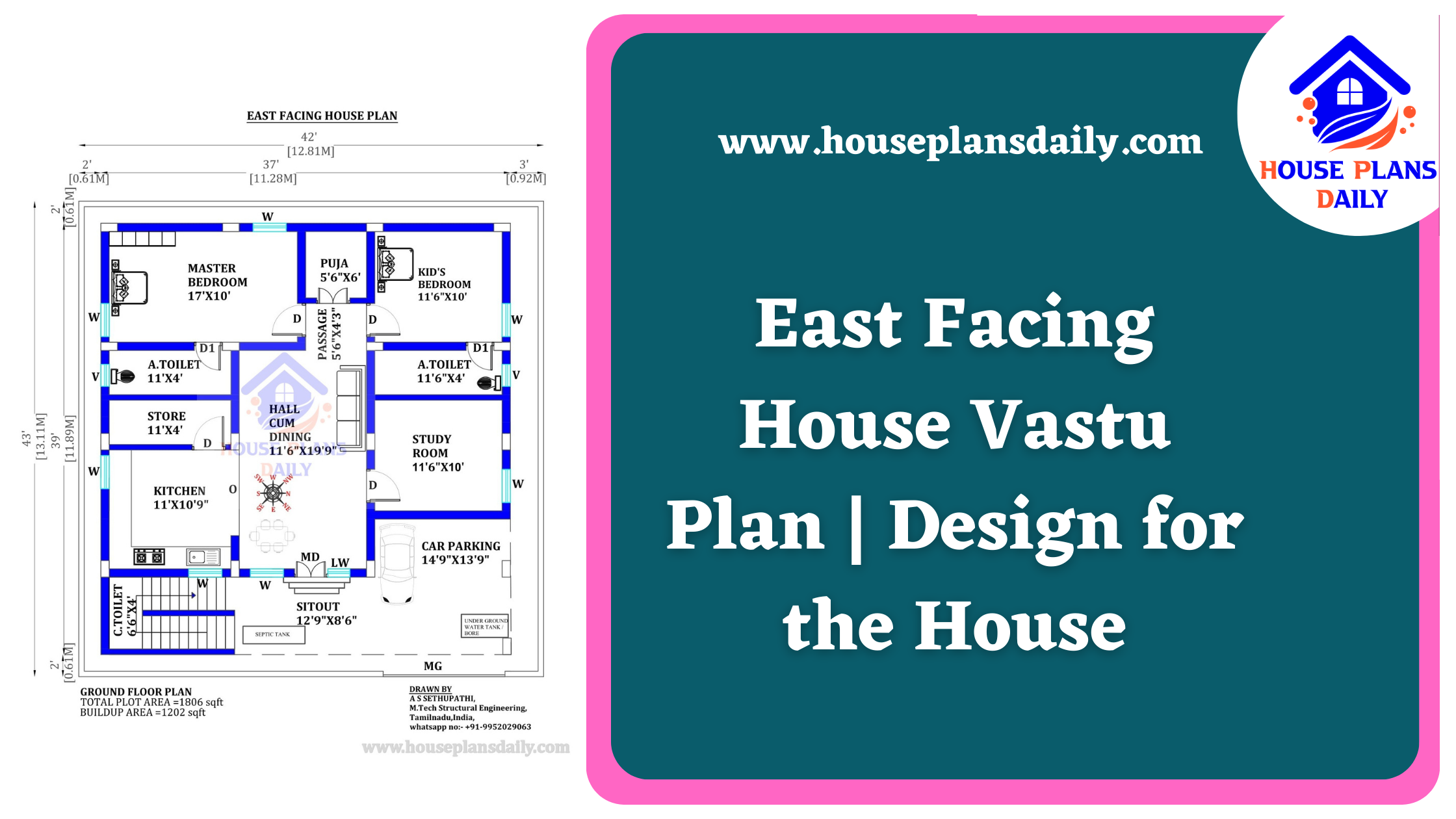 East Facing House Vastu Plan | Design for the House