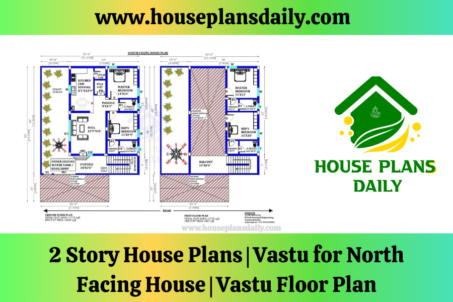 2 Story House Plans | Vastu for North Facing House | Vastu Floor Plan