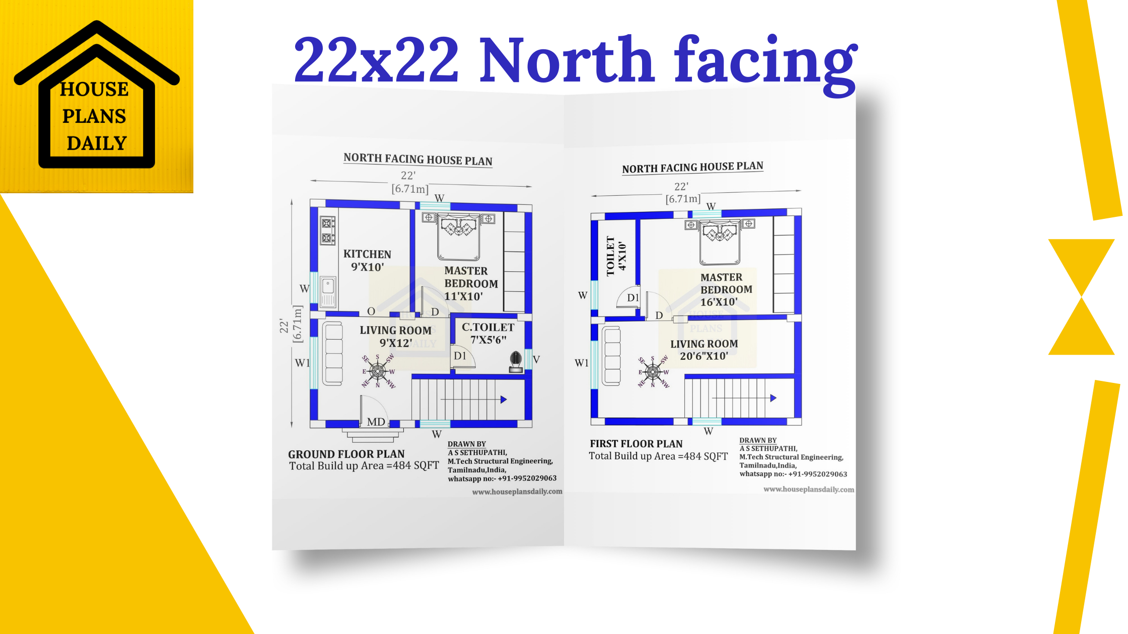 22x22 North Face Building Plan